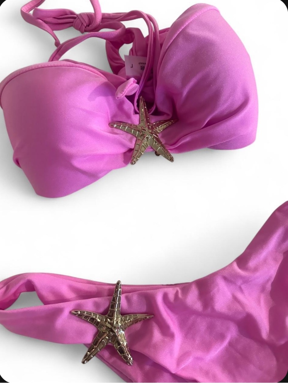 Woman Pink Starfish One-Piece Swimwear